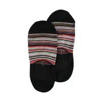 在飛比找Yahoo奇摩購物中心優惠-Paul Smith多色條紋棉質混紡船型襪(黑)