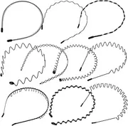 [Healeved] 10Pcs Face Washing Hair for Men Slicked Headband Flexible and Comfortable Hairbands for Makeup Spa and Sports Activities