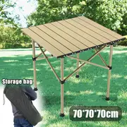 Folding Camping Table Roll up Aluminum Portable Outdoor Picnic BBQ Desk