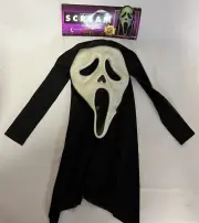 VINTAGE EASTER UNLIMITED FUN WORLD GHOST FACE MASK SCREAM GLOWS 1997 NWT