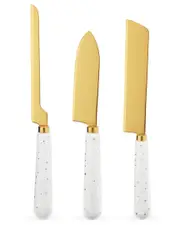 Twine Starlight Cheese Knife Set NoSize White