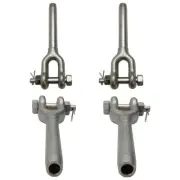 5/16" Marine Drop Forged Swage Open Sockets Stainless Steel T316 3500 lb WLL 4PC