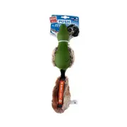 GiGwi Push To Mute Plush Tail Duck Green