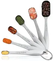 Stainless Steel Measuring Spoons for Narrow Spice Jars with Slim handles