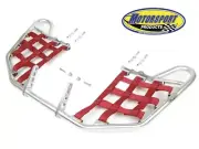 Yamaha Blaster Yfs200 YFS 200 Nerfbars Atv Nerf Bars Silver Bars/Red Nets