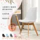 E-home EMSB北歐經典造型軟墊櫸木腳餐椅 5色可選