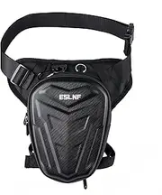 Motorcycle electric bike riding waist leg bag hard shell waterproof large capacity crossbody bag motorcycle riding equipment, Black, The Strap Can Be Adjusted, Can Be Used as Satchel Chest Bag,
