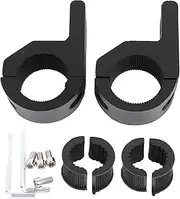 1Pair LED Spotlight Tube Clamp Black 30MM Rugged High Hardness Spotlight Mounting Bracket Clamp Universal for Motorcycle Enhanced Lighting Performance Durable Construction Easy To