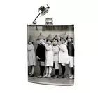 Kindergarten Kids Hip Flask 1920s School Picture Vintage Retro Oso Bean Quirky
