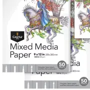 Versatile 200gsm 9x12in Heavyweight Sketchpad | 50 Sheets of Fine Grain Paper