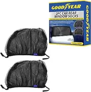 [Goodyear] 2pc Window Socks Designed to Fit Most Saloons, Coupes, People Carriers, Mpvs & Hatchbacks | Incredibly Easy & Quick to Fit | Lint-Free, Ultra-Absorbent & Scratch-Free | Reusable & Washable