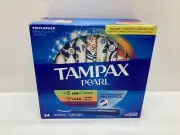 Tampax Pearl, Tampons, Triple Pack, Super/Super Plus/Ultra Absorbency, 34 Count