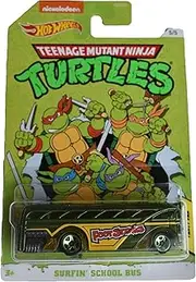 Hot Wheels TMNT Party Van Surfin School Bus 5/5, Green