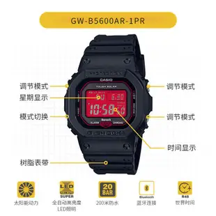 【正品快速出貨】CASIO卡西歐手表男G-SHOCK小方塊運動戶外手表 GW-B5600系列