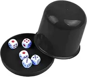 Dice Cup Set - Dice and Cup Set with 5 Sieves| Sieve Shaker Dice Cup Set | Dice Shaker Cup for Bar Parties, Family Dice Games, Dice Shaker with 5 Dices, Funny Dice Cup Games