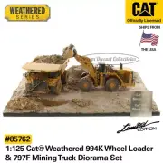 ⭐1:125 CAT WEATHERED 994K WHEEL LOADER & 797F MINING TRUCK DIECAST MASTERS 85762