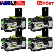 4 Pack 18V Lithium Battery For Ryobi P108 ONE+ Plus P104 P105 P107 RB18L26 3-9AH