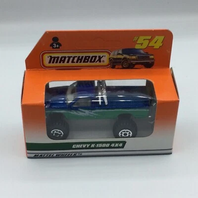 Matchbox Superfast #54 Chevy K-1500 4 X 4 Blue on Green MIB