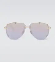 [Dior Eyewear] Dior Eyewear NeoDior A1U aviator sunglasses One size metallic