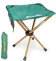 Pubgeer Portable Stool Backpacking Chair Folding Stool Ultra Lightweight Aluminum Collapsible Stool for Hunting Camping Fishing Shooting Hiking Small Portable Chair Camping Stool