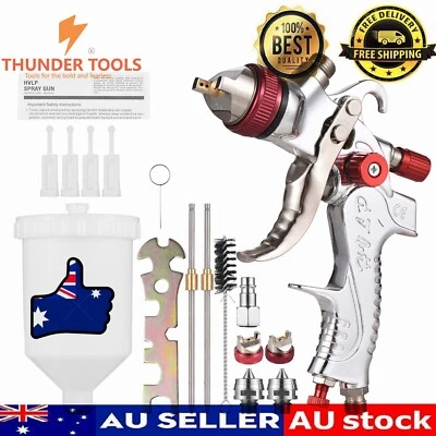 Thunder Tools HVLP Paint Spraying Gun Kit Gravity Feed Air Spray Gun Mini Spray