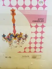 NEW Gypsy Chandelier Boho 6 Light Arms Multi Coloured LM241 Girl's Room Pink