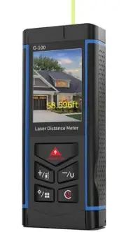 Laser Distance Meter 300Ft – Green Beam Digital Laser Measure with Viewfinder...