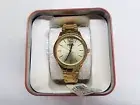 FOSSIL CLASSIC GOLD-TONE DIAL GOLD-TONE STAINLESS STEEL LADIES WATCH BQ3073 NEW