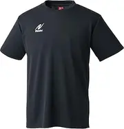 [NITTAKU] Table Tennis Short Sleeve Shirt, Unisex, Sweat Absorbent, Quick Drying, Lightweight, Dry T-Shirt, Black