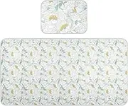 Cartoon Peonies Flower White Cooling Baby Bed Mattress 28" x 52" Reusable Bed Pads for Adults for Baby&Toddler