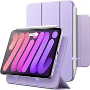 JETech Magnetic Case for iPad mini (A17 Pro, 2024 Model, 7th Generation) / mini 6 (2021 Model, 6th Generation), Magnetic Attachment, Slim Smart Tablet Cover with Auto Wake/Sleep (Purple)