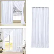 White Backdrop Curtain Background Decoration for Baby Shower Window Ceremony