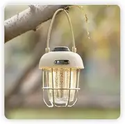 Portable LED Camping Lantern, Retro Design, Adjustable Brightness, Rechargeable, 237g, IPX4 Water Resistant