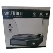 Victrola 3-in-1 Bluetooth Record Player Built in Speakers & Turntable espresso