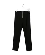 TEEN zip-up straight trousers 12 Black