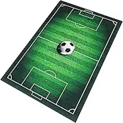 CVUTOVO Football Field Pattern Carpet Minimalist Mat Rug for Home Decor Stylish Design Enhancing Comfort and Warmth Any