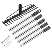 17 Steel Teeth Metal Rake Soil Scarifier with Stainless Steel Handle6785