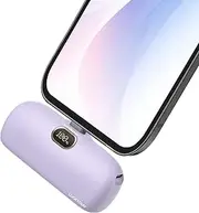 LUCKYDUO Mini Power Bank for iPhone,5000mAh Compact Wireless Battery Pack,Small Travel Portable Charger,Fast Charging External Battery Pack with LED Display for iPhone14/13/12/Pro/Max/11/XS/XR/7/8