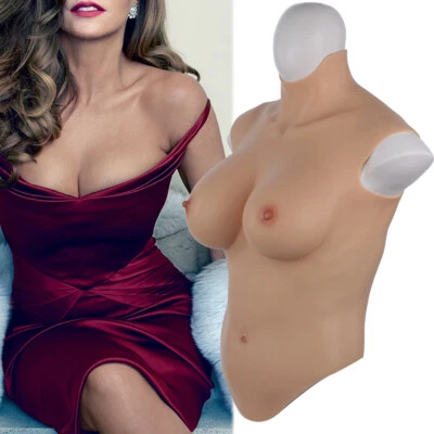 7th Generation Plus Large Size Half Bodysuit Silicone Breast Forms Crossdresser