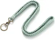 MORSUNBELA Lanyard,Neck Handmake Lanyard Green,Lanyards for Keys,Work ID Card Bohemian Wrist Strap Keychain for Teacher Office