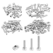 M4 120Pcs T Nuts Sliding T Slot Nut Fastener T-Nuts Screws Assortment Kit
