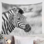 Black and White Zebra Photo Tapestry