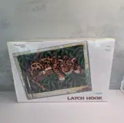 WonderArt by Caron Latch Hook Kit #4496 Leopard 34"x50" Picture NEW