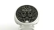 Owl bird Symbol animal Sterling silver 925 ring handmade animal biker men women
