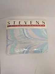 Vintage Stevens No Iron Percale King Fitted Sheet 180 Threads Light Motif | New