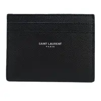 在飛比找ETMall東森購物網優惠-YSL SAINT LAURENT 燙銀logo牛皮名片夾(