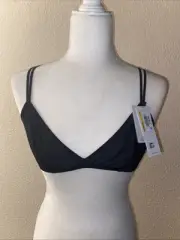 Calvin Klein Sheer Marquisette Unlined Triangle Bra M Black New QF7022-001
