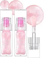 2Pcs Color Changing Lip Glow Oil,Bossup Magic Color Changing Lip Oil Moisturizing Lip Care Boss up Lip Plumping Long Lasting Fresh Texture Lip Oil