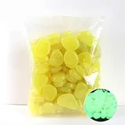 Glow in The Dark Pebbles, 300pcs Blue Glow Rocks Luminous Stone for Fish Tank, Pebbles Stones Rocks for Yard and Walkways Decor, DIY Decorative Luminous Stones (Color : Yellow)