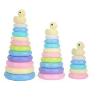 Baby Toy Colorful Stacking Rings Educational Toys Rainbow Stacker Toy Gift